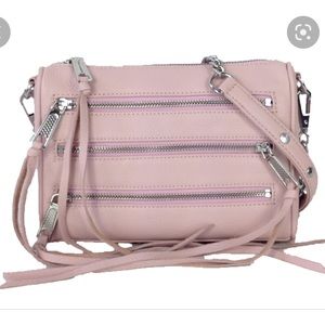 Rebecca minkoff light pink zipper crossbody purse